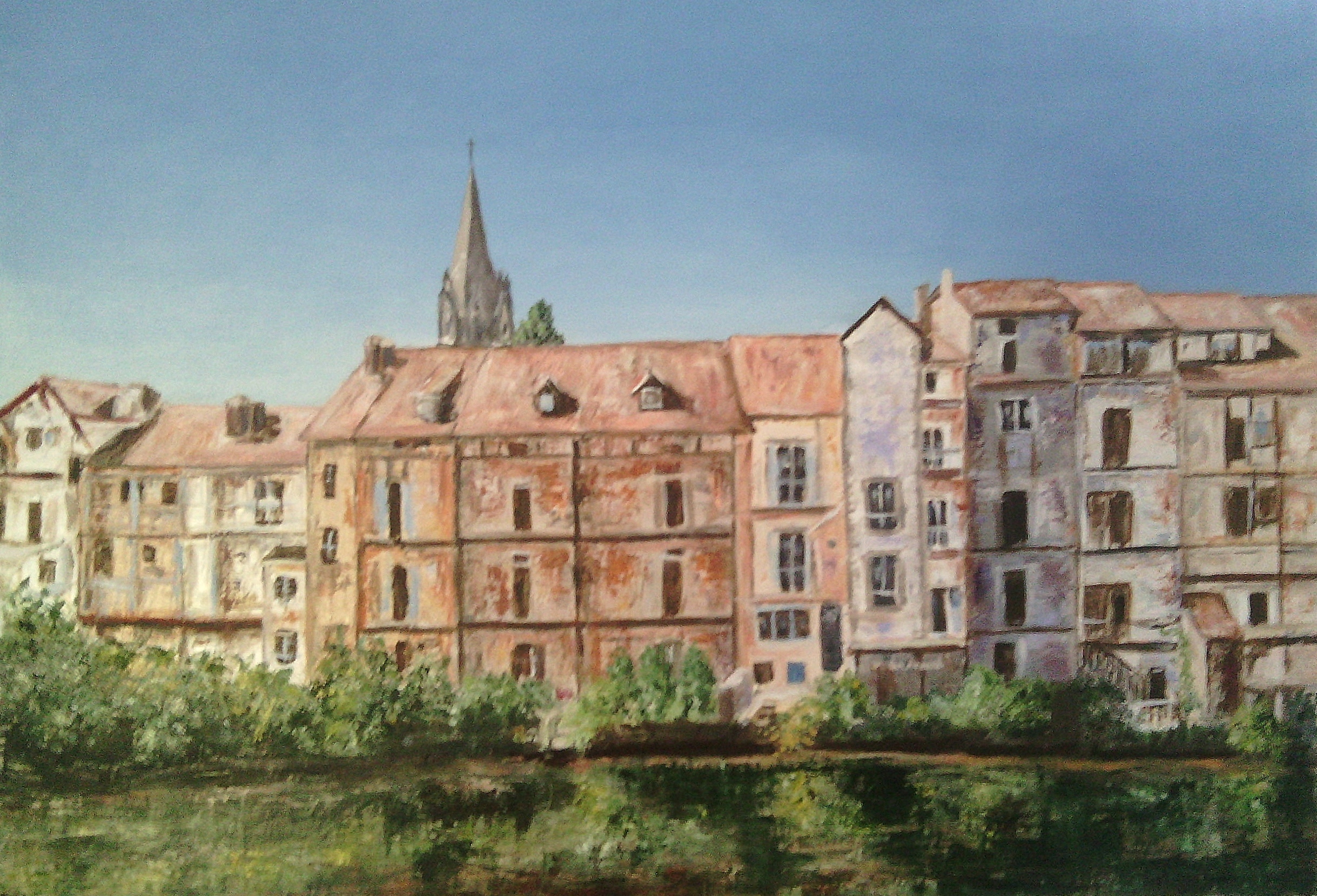 Vue d'Aurillac, quai des Tanneurs